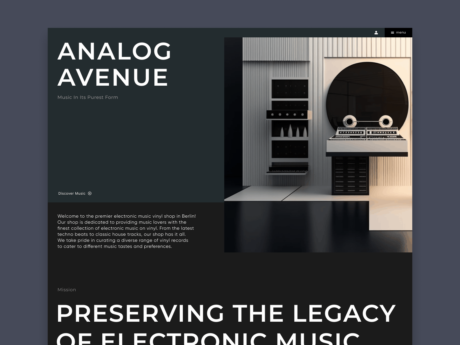 Vinyl Store Website Concept concept design landing page music ui uiux vinyl webdesign website