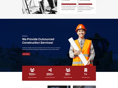 A Construction Website Built in Bricks Builder