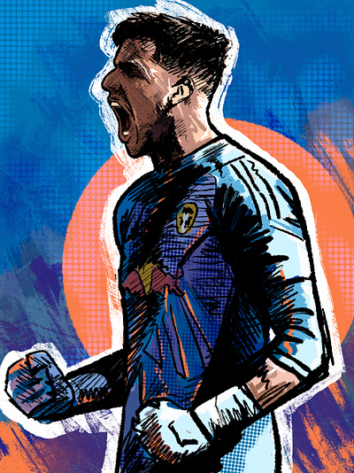 Karl Darlow Illustration design digital illustration graphic design illustration karl darlow leeds united sports art