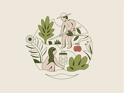 SPD Illos #12 - Garden of Eden farming garden illustration
