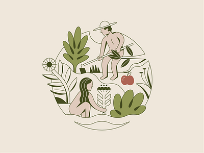 SPD Illos #12 - Garden of Eden farming garden illustration