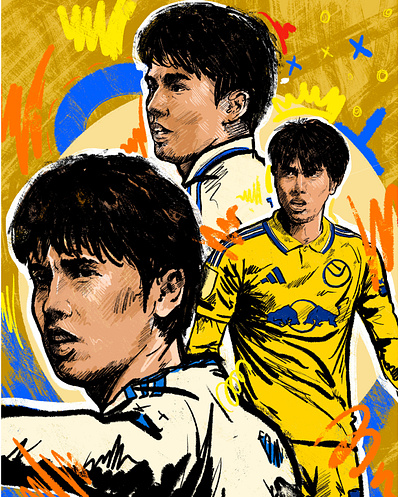 Ao Tanaka Leeds Illustration ao tanaka design digital illustration graphic design illustration leeds united lufc sports art