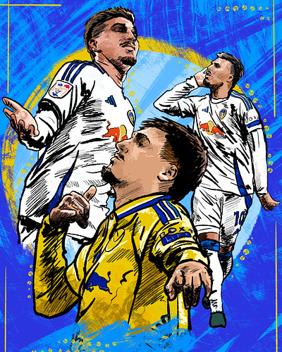 Joel Piroe illustration design digital illustration graphic design illustration joel piroe leeds united lufc sports art sports illustration