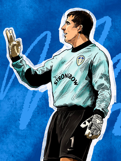 Nigel Martyn Illustration design digital illustration graphic design illustration leeds united lufc nigel martyn sports art sports illustration