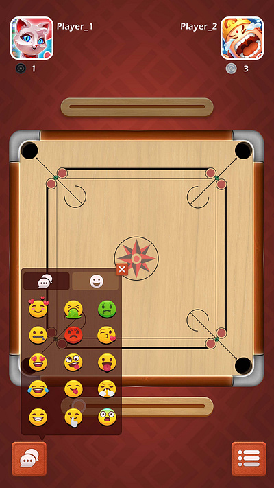 Carrom Game UI boardgameui carrom game carrom ui game art game ui game ux gameart gamedesign gameuiux photoshop ui uiuxdesign ux