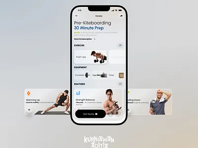 AI Fitness Routine App (Concept) aiappdesign aifitness minimalistdesign product design ui