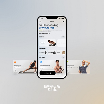 AI Fitness Routine App (Concept) aiappdesign aifitness minimalistdesign product design ui