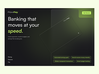 "FlowPay" – Modern Payment & Budgeting App bank graphic design payment typography ui ux web design