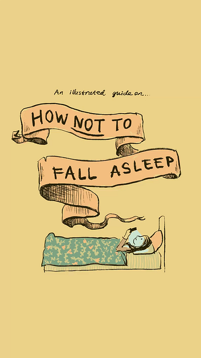 How Not to Fall Asleep animated animation bbc radio 4 cant sleep how to fall asleep illustration insomnia panpsychology philosophy procreate procreate dreams trying to sleep