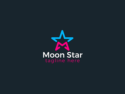 Moonstar logo design - Company logo design branding creative logo design graphic design illustration logo logo design logos moon star logo star logo vector