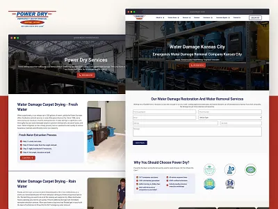 Power Dry KC - New Website Design & Build ui ux web design web development