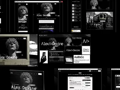 Devolio - The Retro Cyber-Brutal Portfolio adobe illustrator adobe photoshop branding brutalism design framer framer expert graphic design illustration interactive logo motion graphics portfolio retro retrostyle terminal style ui ux web web design