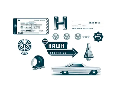 branding and illustration branding car eagle h illustration logo space ticket
