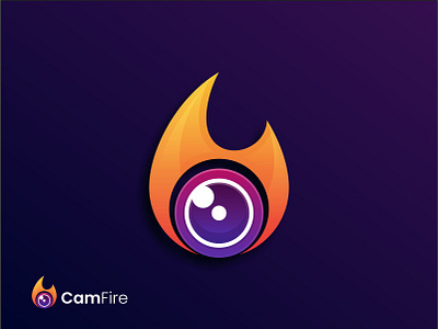 Colorful CamFire Logo branding camera camfire design fire graphic design icon internet logo logoinspiration logotype modern photography video