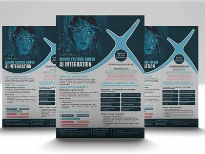 Flyer Design ( Cortexia ) 1 page brochure branding brochure flyer flyer design graphic design letterhead one page flyer unique flyer