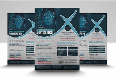 Flyer Design ( Cortexia ) 1 page brochure branding brochure flyer flyer design graphic design letterhead one page flyer unique flyer
