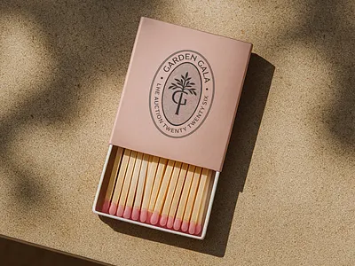 Garden Gala branding dallas gala logo matchbox typography