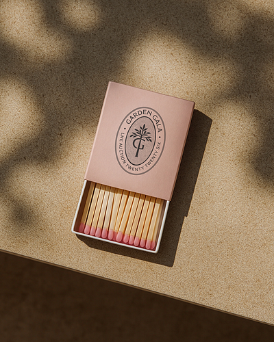 Garden Gala branding dallas gala logo matchbox typography