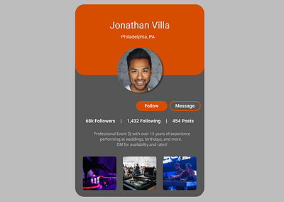 Daily UI Day 6 - User Profile app daily ui design profile ui user user profile ux