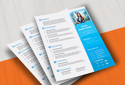 Creative Resume Design branding design graphic design illustration invoice letterhade logo resume typography