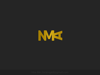 NMA Logo Design 3d adobe animation art branding design gold graphic design illustration logo logo brand logo brand identity logo design mockup monogram motion graphics ui uiux vector visual design