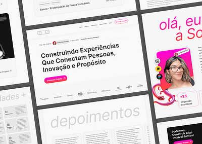 Portfolio Website for a Product & Service Designer clean design elementor figma gradient modern pink portfolio website product designer professional responsive service designer ui design ux web design web development website wordpress