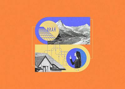 Global Energy for Ethic collage design editorial editorial design energy enviroment ethic graphic design illustration mountains old photoshop poster sustainable