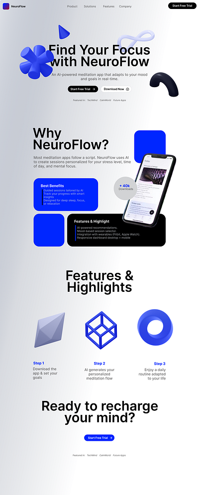 Smart Landing Page landingpage ui ux webdesign