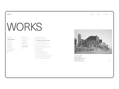 "Neri&Hu" Architecture Start Page Animation animation design motion graphics ui ux
