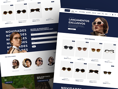 Full E-commerce Website – Sunglasses & Frames Store blue canva clean ecommerce elementor figma modern online store responsive shopping sunglasses ui design ux web design web development website woocomerce wordpress