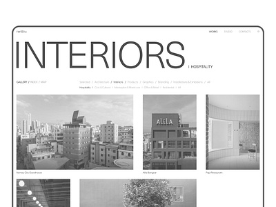 "Neri&Hu" Architecture Interiors Page Animation animation design motion graphics ui ux