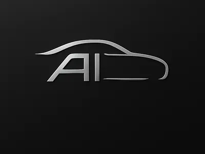 Logo Design ai aiincars aiincars.com automation automotive autonomous autotech concept crash design driverless ev future of cars innovation intelligence mobility robotic smart technology transport