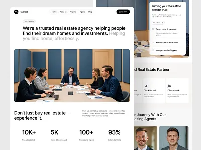 Real Estate About Us Page Design about us about us page agency website real estate real estate agency real estate landing page real estate website ui uiux web design