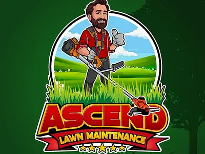 Cartoon Mascot Logo for Lawn Care Brand – Ascend by CartoonLogoX brandidentity branding brandingdesign cartooncharacterlogo cartoonlogo characterlogo creativelogodesign creativevectorlogo graphic design logo logocommunity logoportfolio luxurylogo mascotlogo portraitlogo startupbranding vectorlogo visualidentity