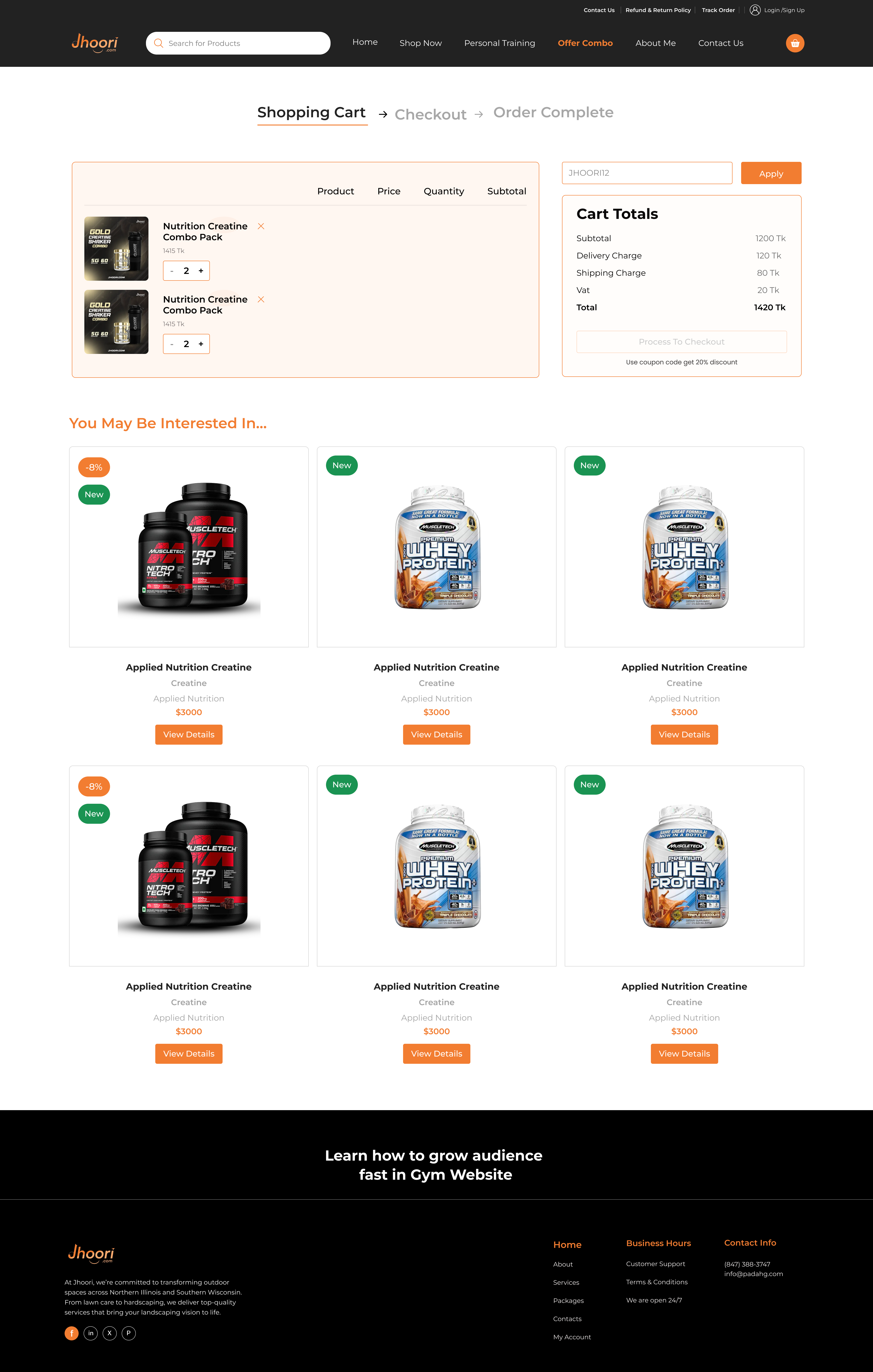 E-Commerce Website Shopping Cart Screen Design || cart delivery e commerce graphic design shooping ui