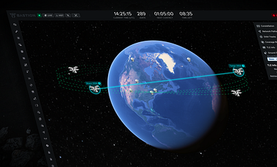 Satellite Networks connection constellation data data visualization data viz earth figma fleet globe network product design sat satellites ui ux