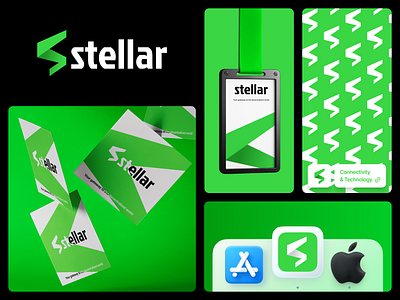 Stellar – Logo Design & Branding brandidentity branding crypto cryptoapp cryptocurrency digitalfinance geometriclogo graphic design greenlogo identitydesign logo modernlogo visualidentity