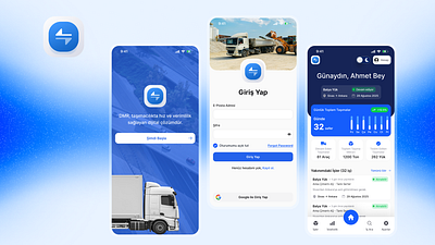 Transportation Mobile UI Design graphic design mobile saas ui ux