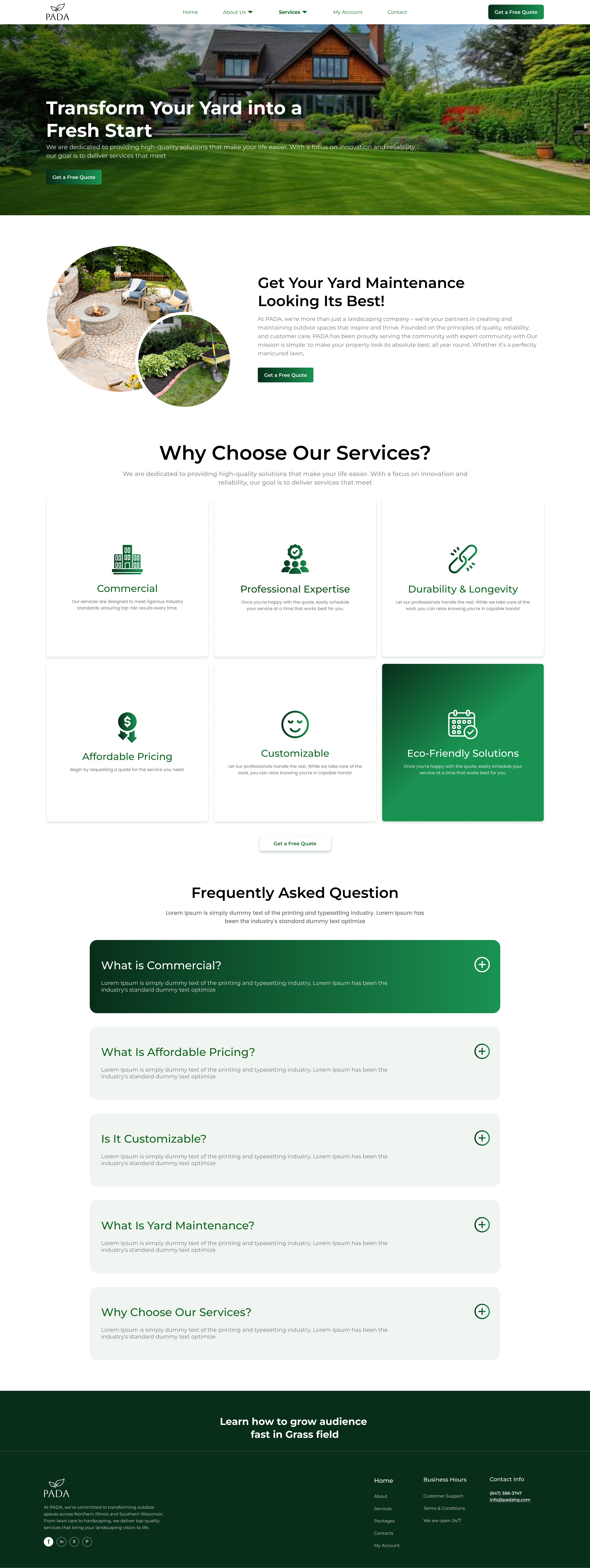 Yard Maintance Service Booking Design || booking service
