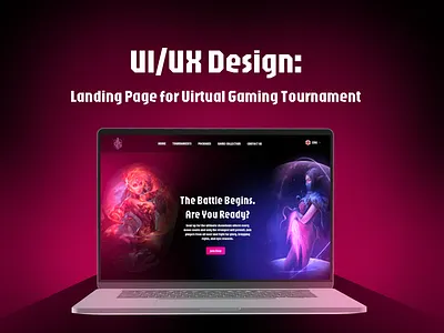 UI/UX DESIGN Landing Page for Virtual Gaming Tournament animation colors components design game gaming illustration landingpage typography ui ux