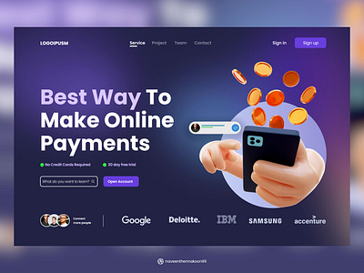 Payment Gateway Landing Page design landingpage uidesign ux webdesign