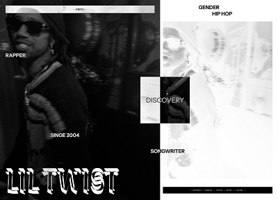 Hero Section - LIL TWIST art directed culture design editorial design graphic design hero section hiphop lil twist music musician rapper singer songwriter ui user interface web design