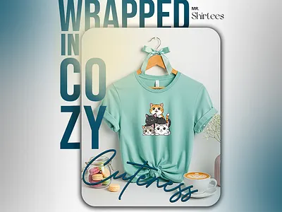Cozy Cat Sweatshirt social media post Design banner ad bannerad cozy cat sweatshirt design design facebookad facebookpost graphic design instagrampost typography