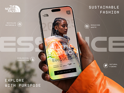 Eco-friendly Responsive E-commerce Website clothing eco ecologic ecommerce futuristic image generator inspiration ios jacket mobile view north face product design responsive responsive website shop the north face the north face website ui design ux design