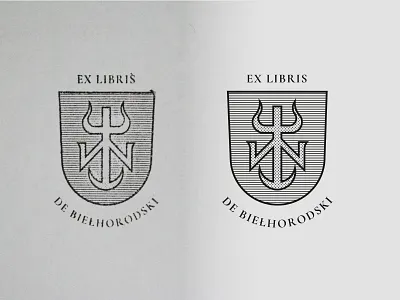Ex Libris De Biełhorodski design exlibris graphic design logo stamp typography vector
