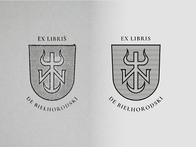 Ex Libris De Biełhorodski design exlibris graphic design logo stamp typography vector