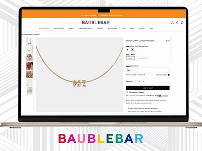 The BaubleBar Customzier - Live Preview customizer design ecommerce mobile design ux