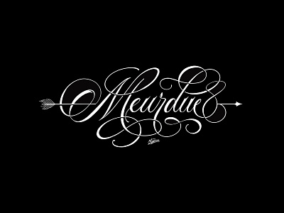Meurdue: Copperplate Calligraphy attire branding calligraphy design engraving fashion graphic design indonesia lettering logo movie tattoo vector woman
