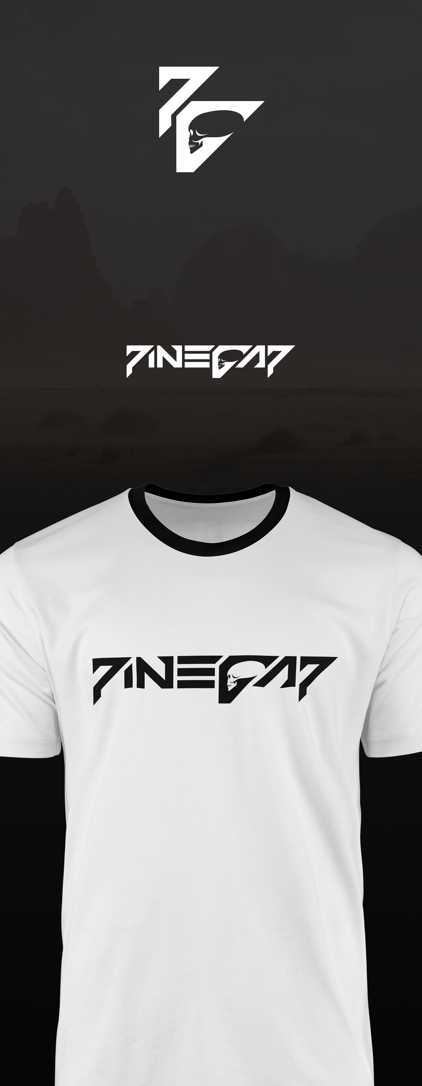 Rock band logo alien custom edge geometry logo rock band tech