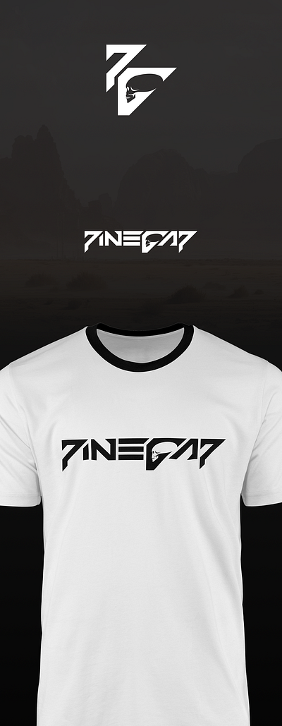 Rock band logo alien custom edge geometry logo rock band tech